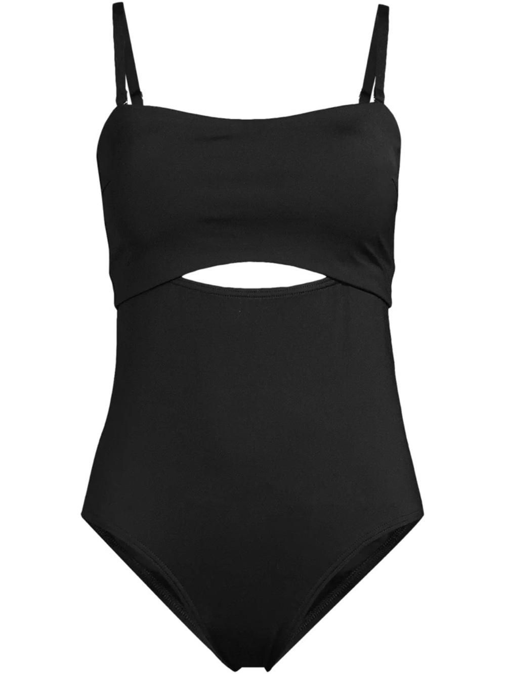 Lands' End Women's Bandeau Cut Out One Piece XL 18